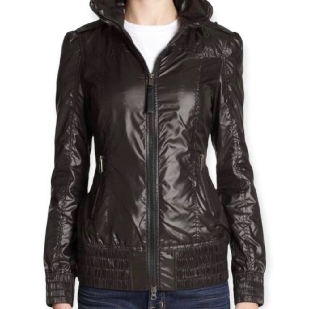 Mackage Perla Black Packable Bomber Jacket